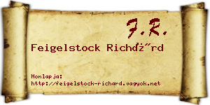 Feigelstock Richárd névjegykártya